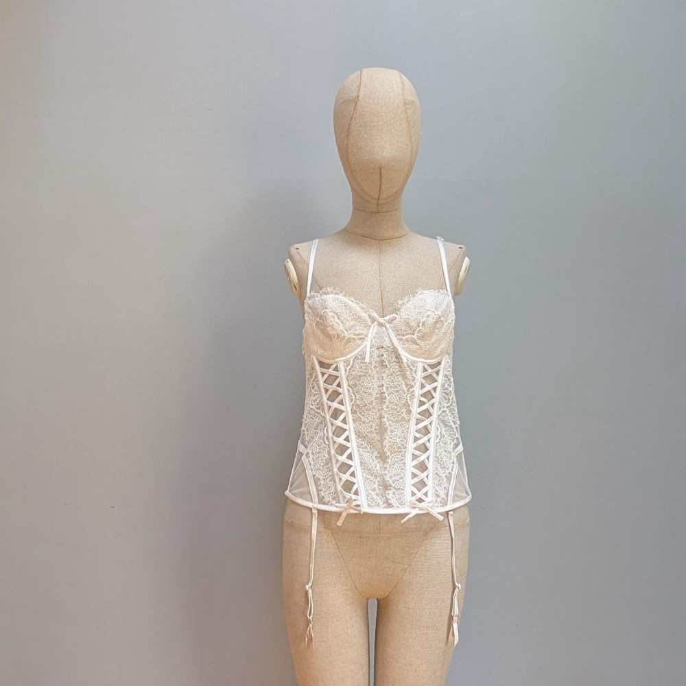 Victoria's Secret White Lace Bustier Corset - Medium - New